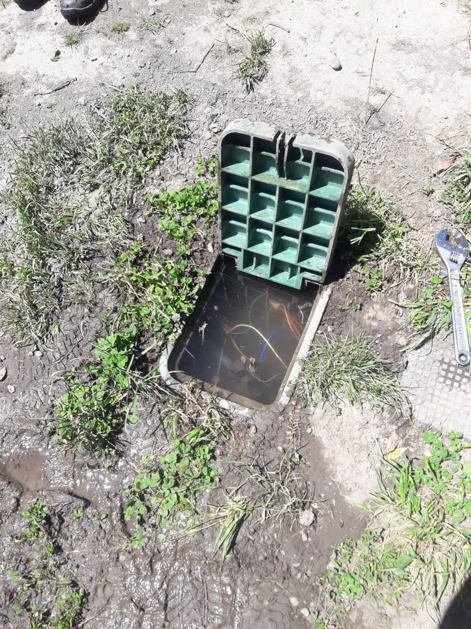 The photograph attached to this water leak report