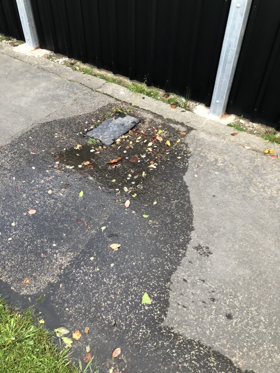 The photograph attached to this water leak report