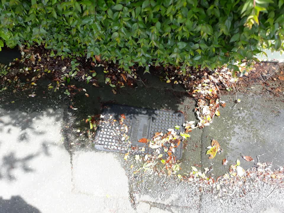 The photograph attached to this water leak report