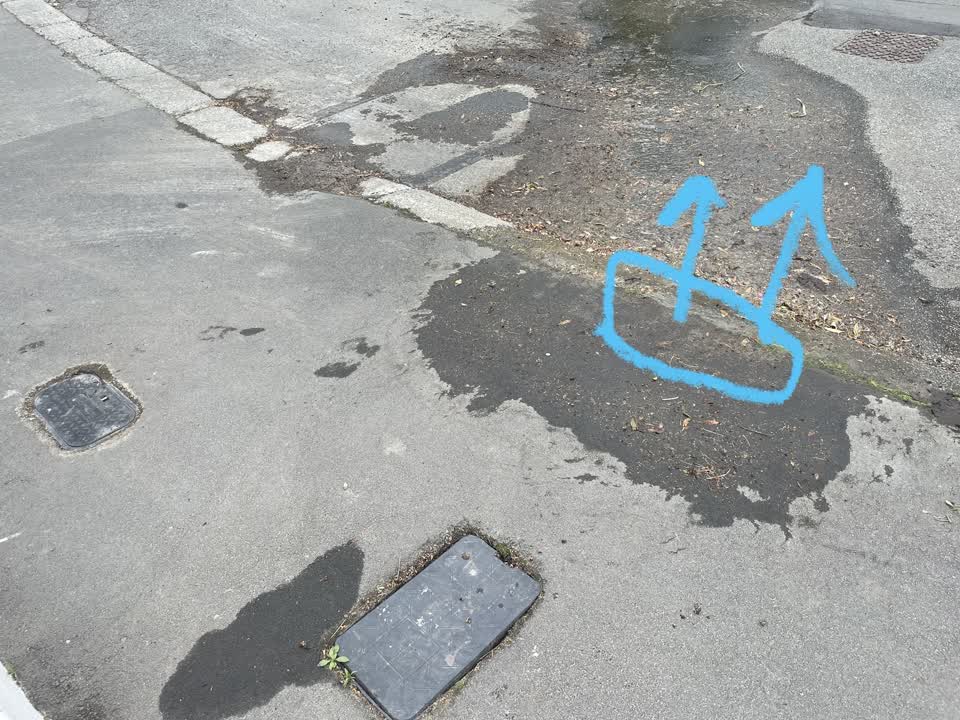 The photograph attached to this flooding report