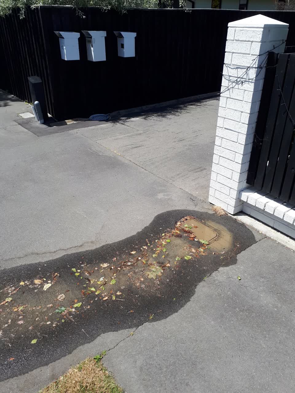 The photograph attached to this water leak report