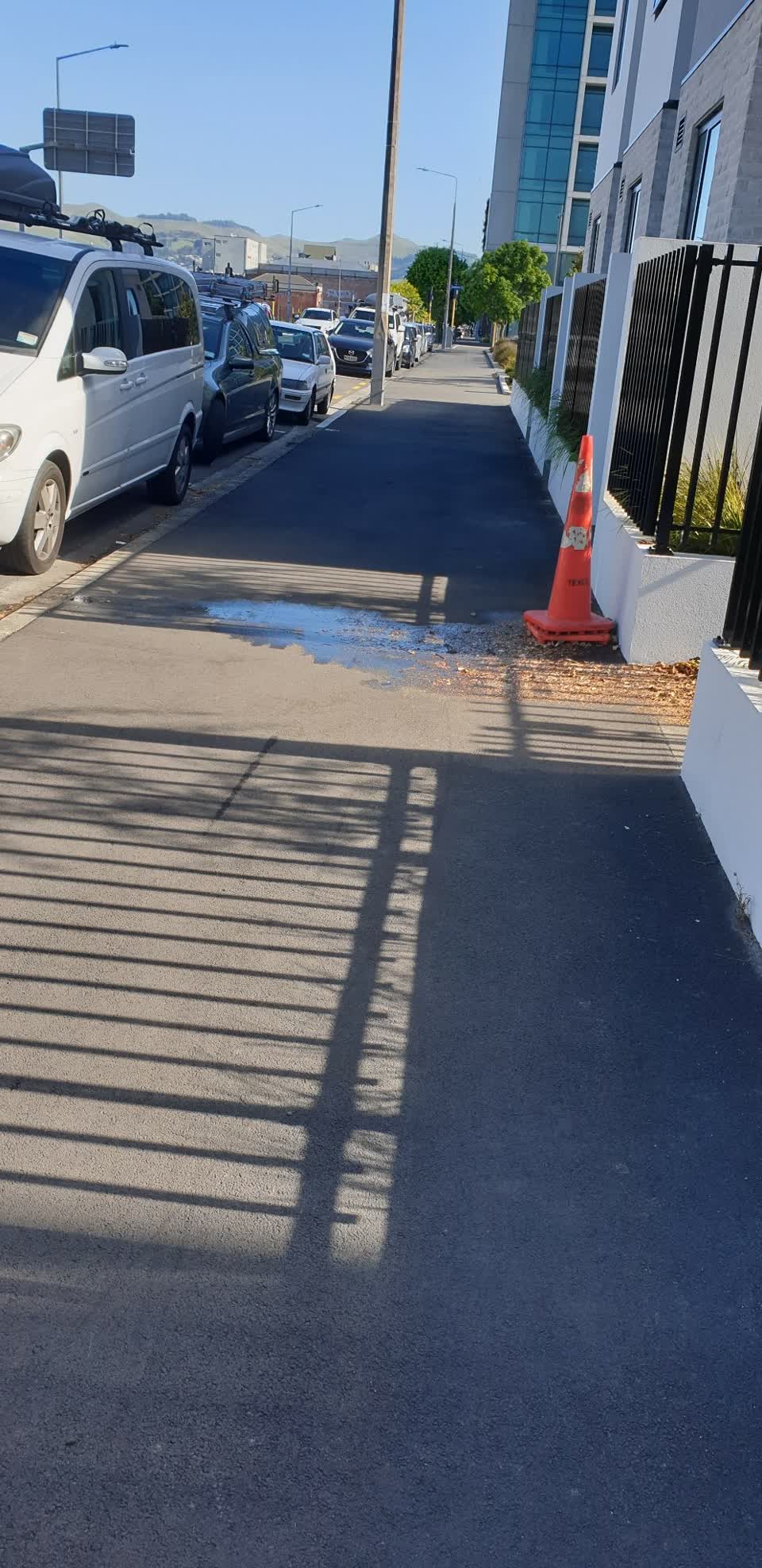 The photograph attached to this water leak report