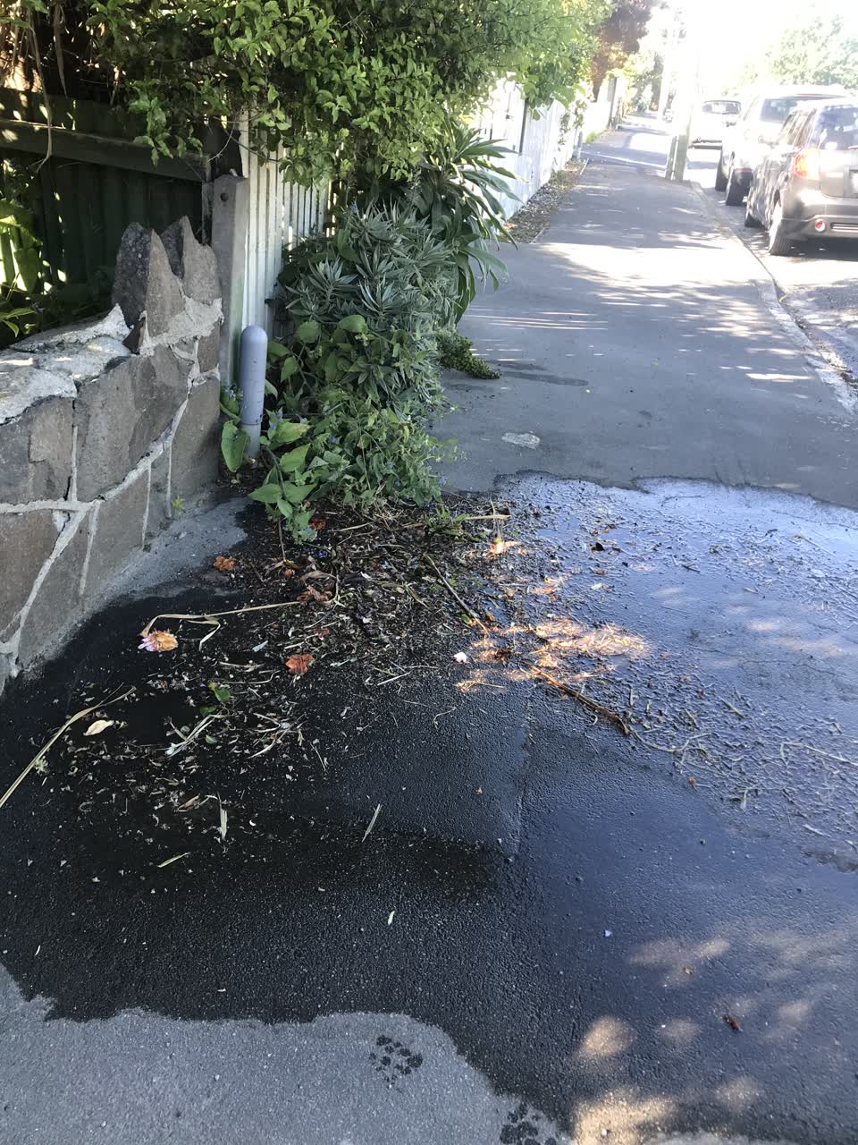 The photograph attached to this water leak report