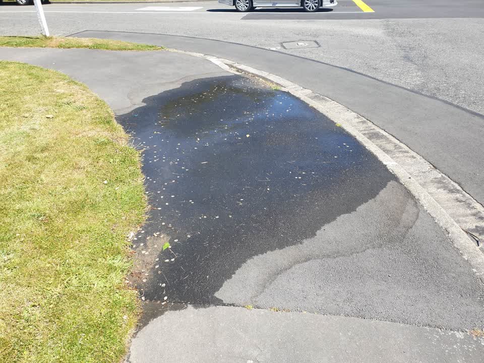 The photograph attached to this water leak report
