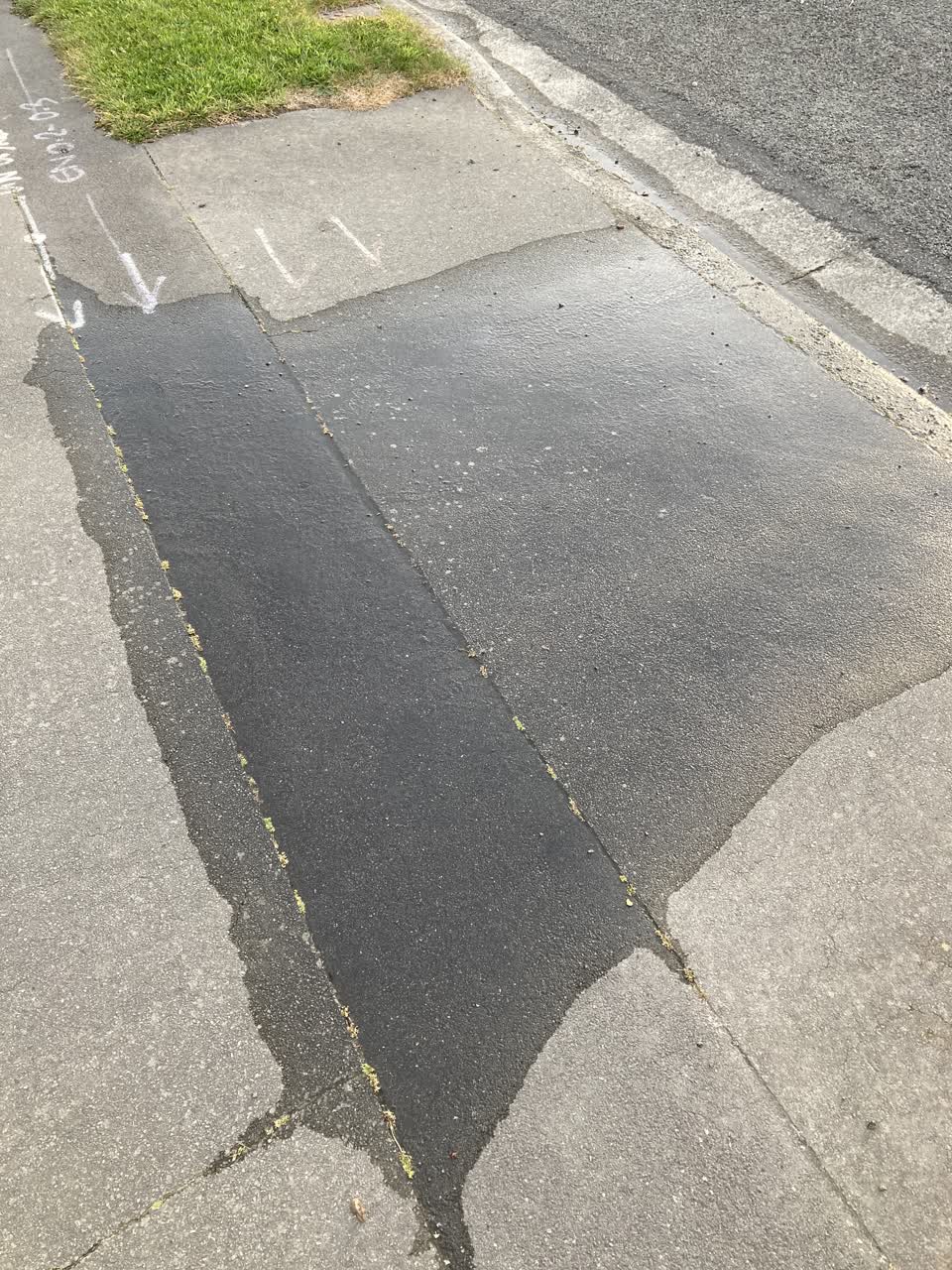 The photograph attached to this water leak report