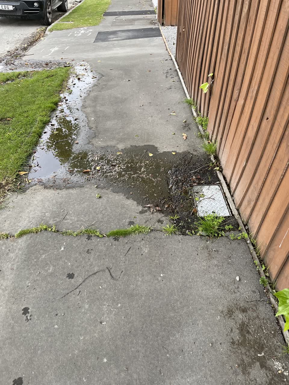 The photograph attached to this water leak report