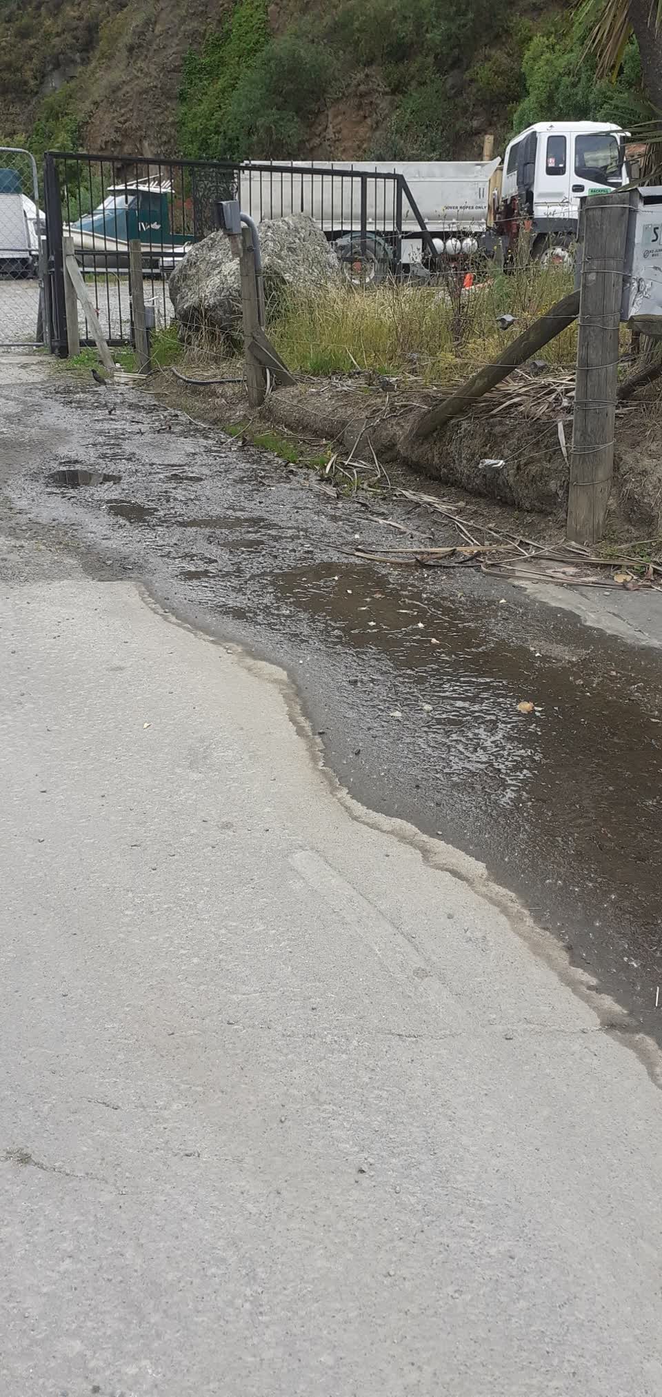 The photograph attached to this water leak report