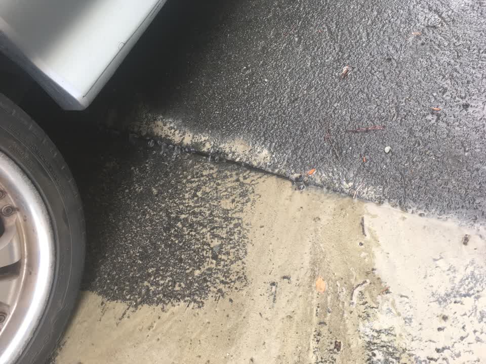 The photograph attached to this water leak report