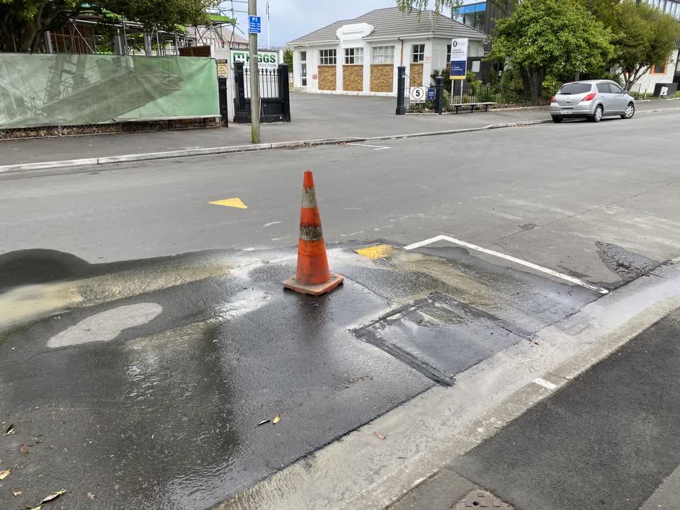 The photograph attached to this water leak report