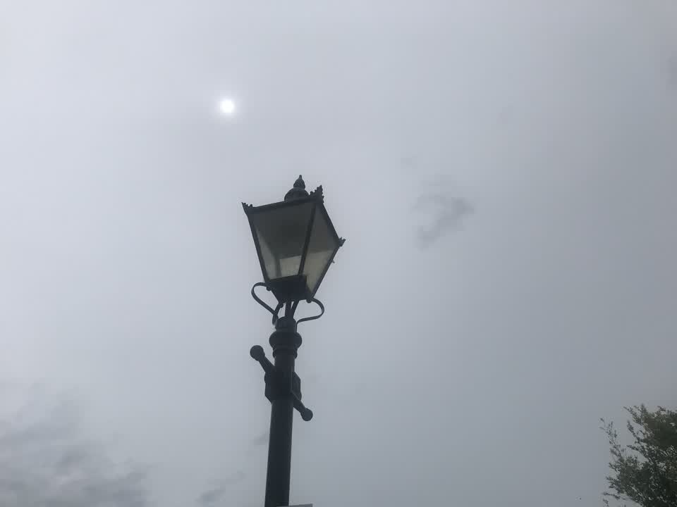The photograph attached to this street light outage report