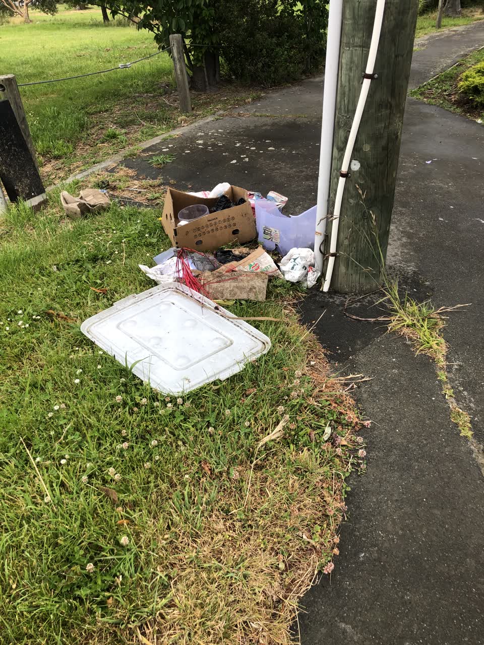 The photograph attached to this rubbish/recycling report