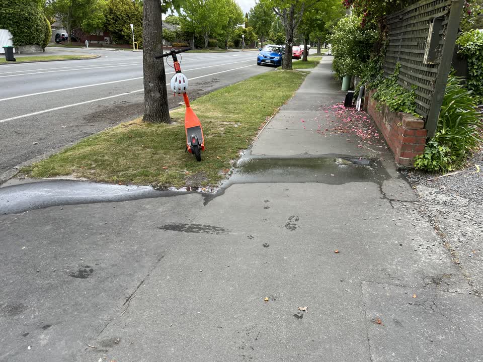 The photograph attached to this water leak report