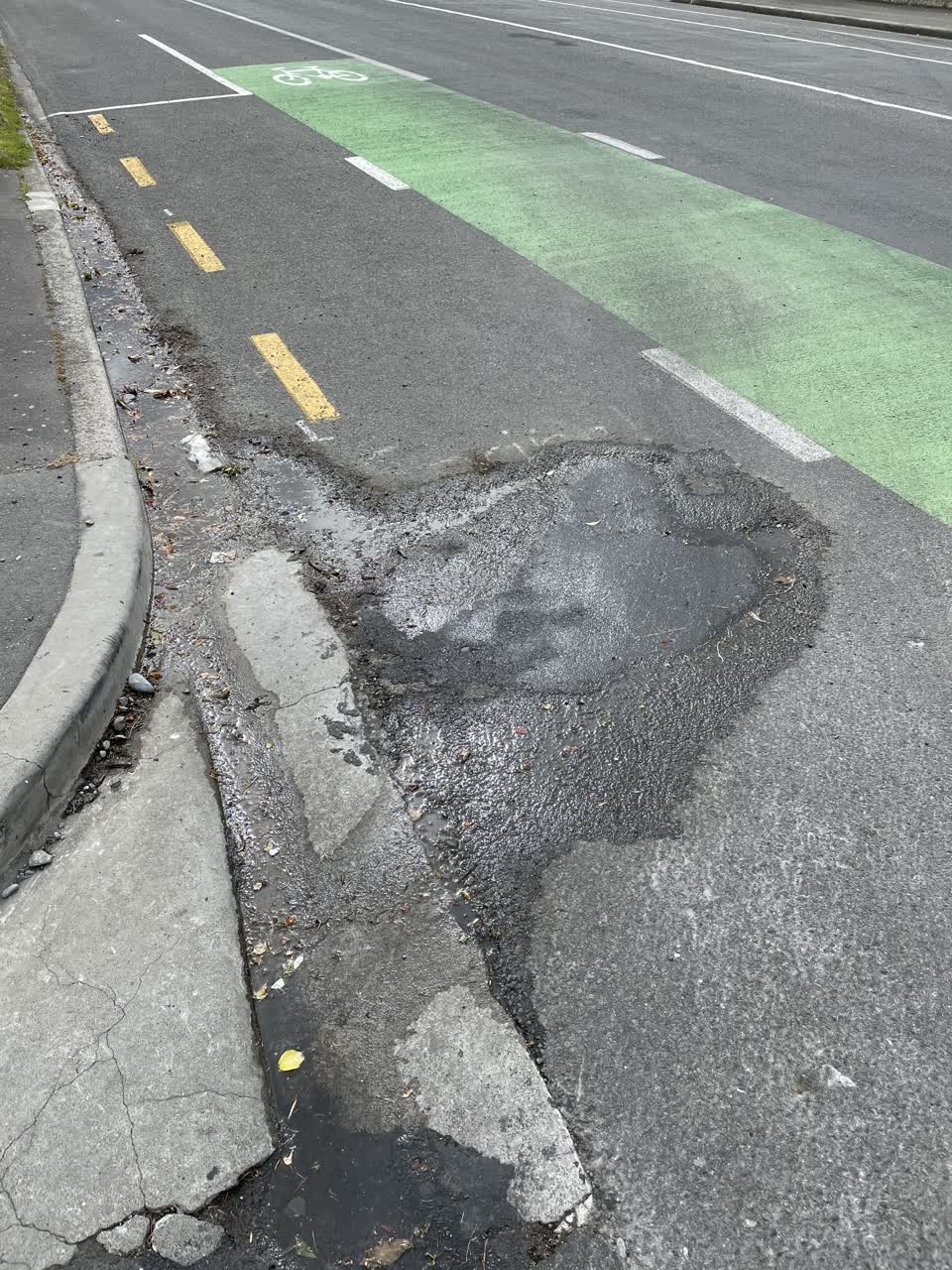 The photograph attached to this water leak report
