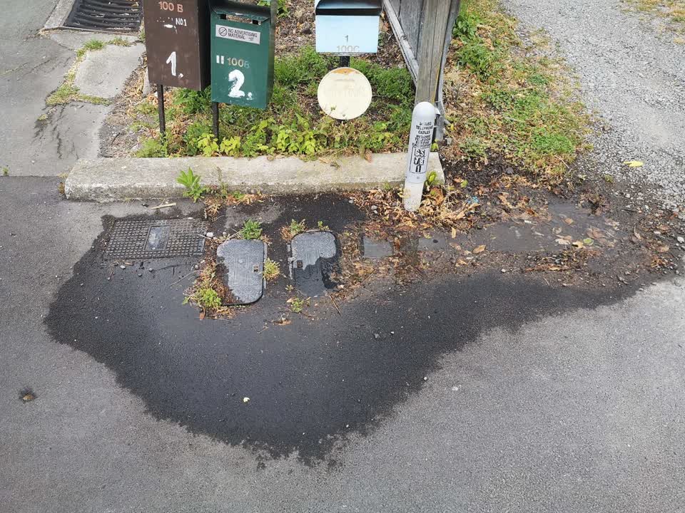 The photograph attached to this water leak report