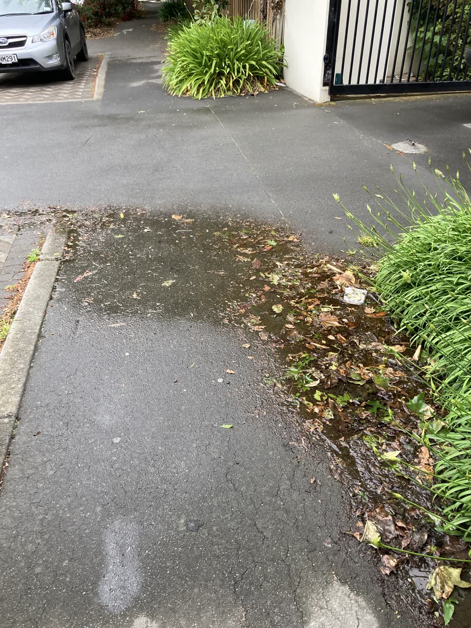 The photograph attached to this water leak report