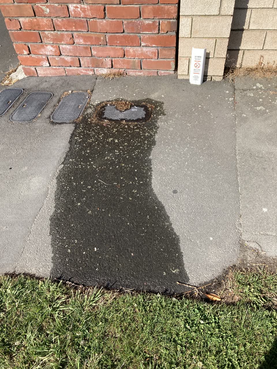 The photograph attached to this water leak report