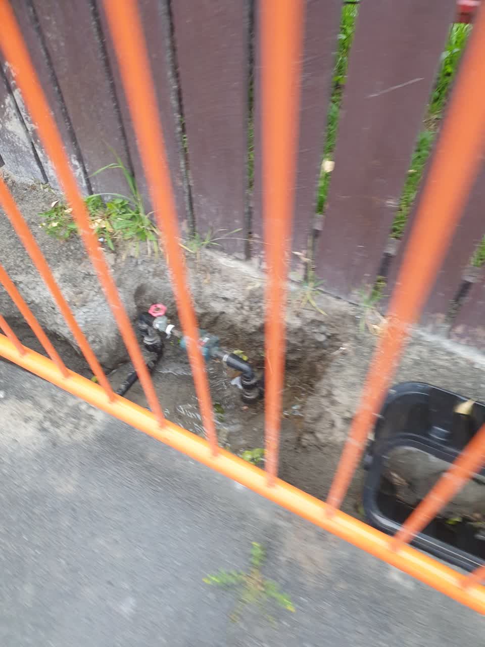 The photograph attached to this water leak report