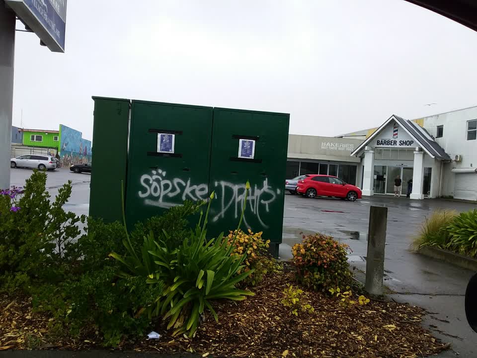 The photograph attached to this graffiti report