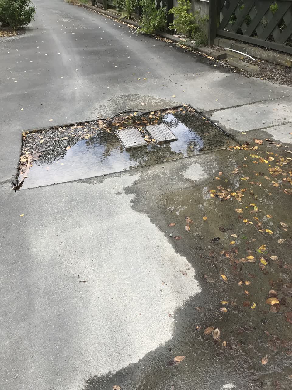 The photograph attached to this water leak report