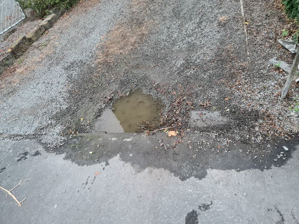 The photograph attached to this water leak report