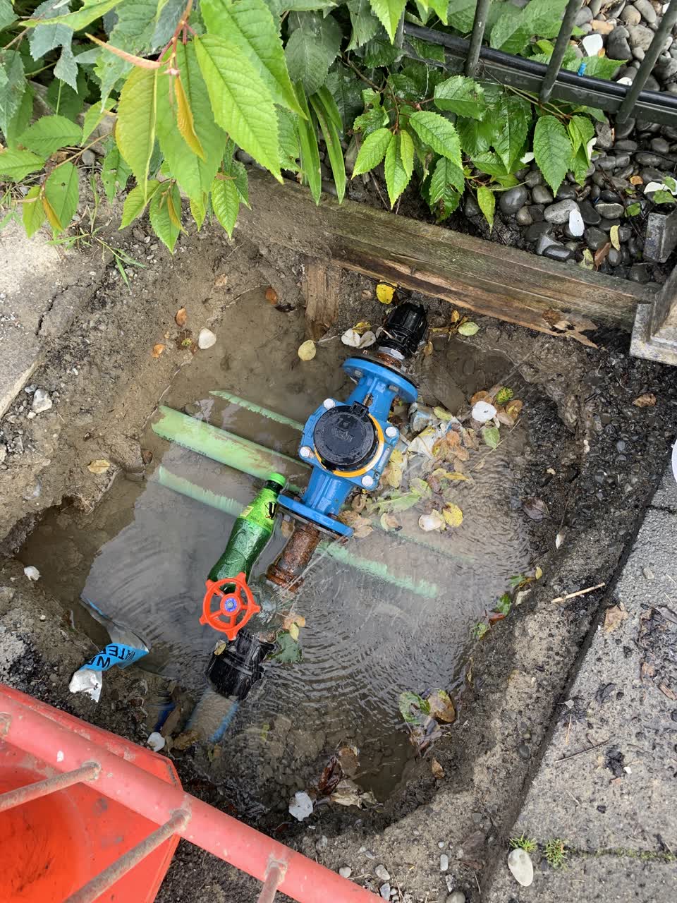 The photograph attached to this water leak report