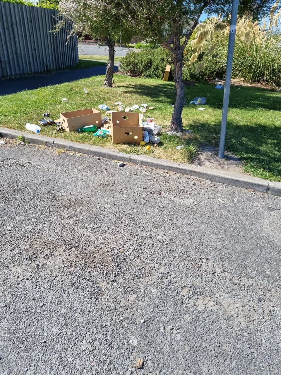 The photograph attached to this rubbish/recycling report