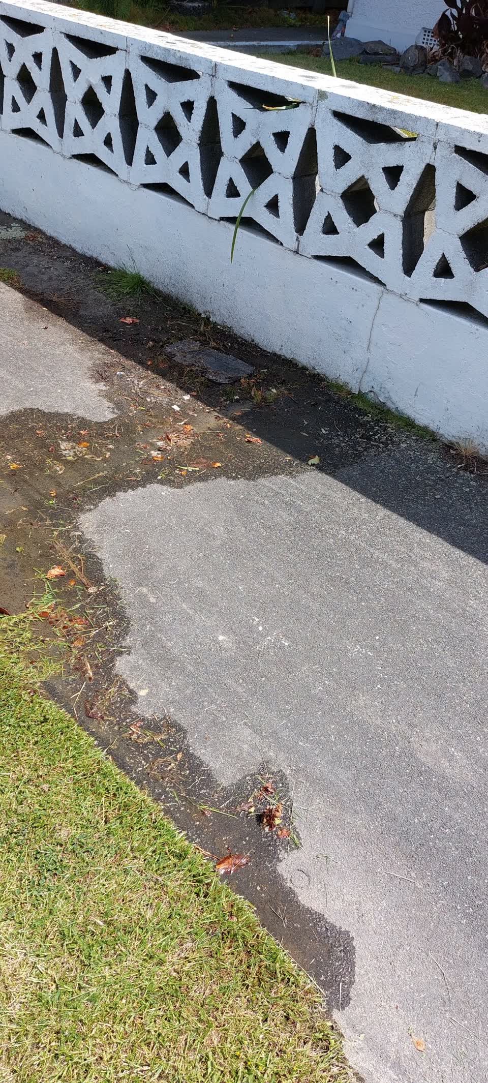 The photograph attached to this water leak report