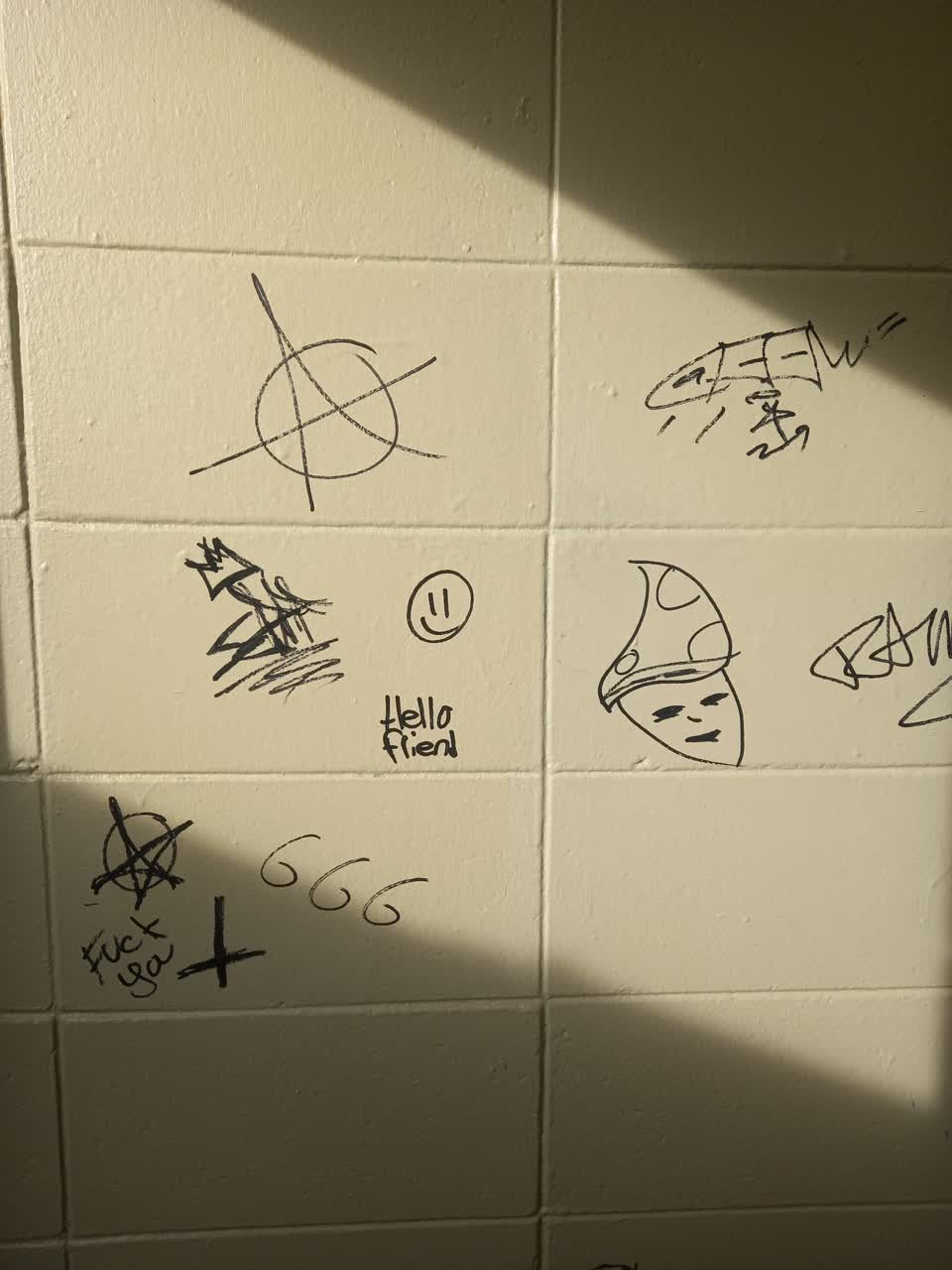 The photograph attached to this graffiti report