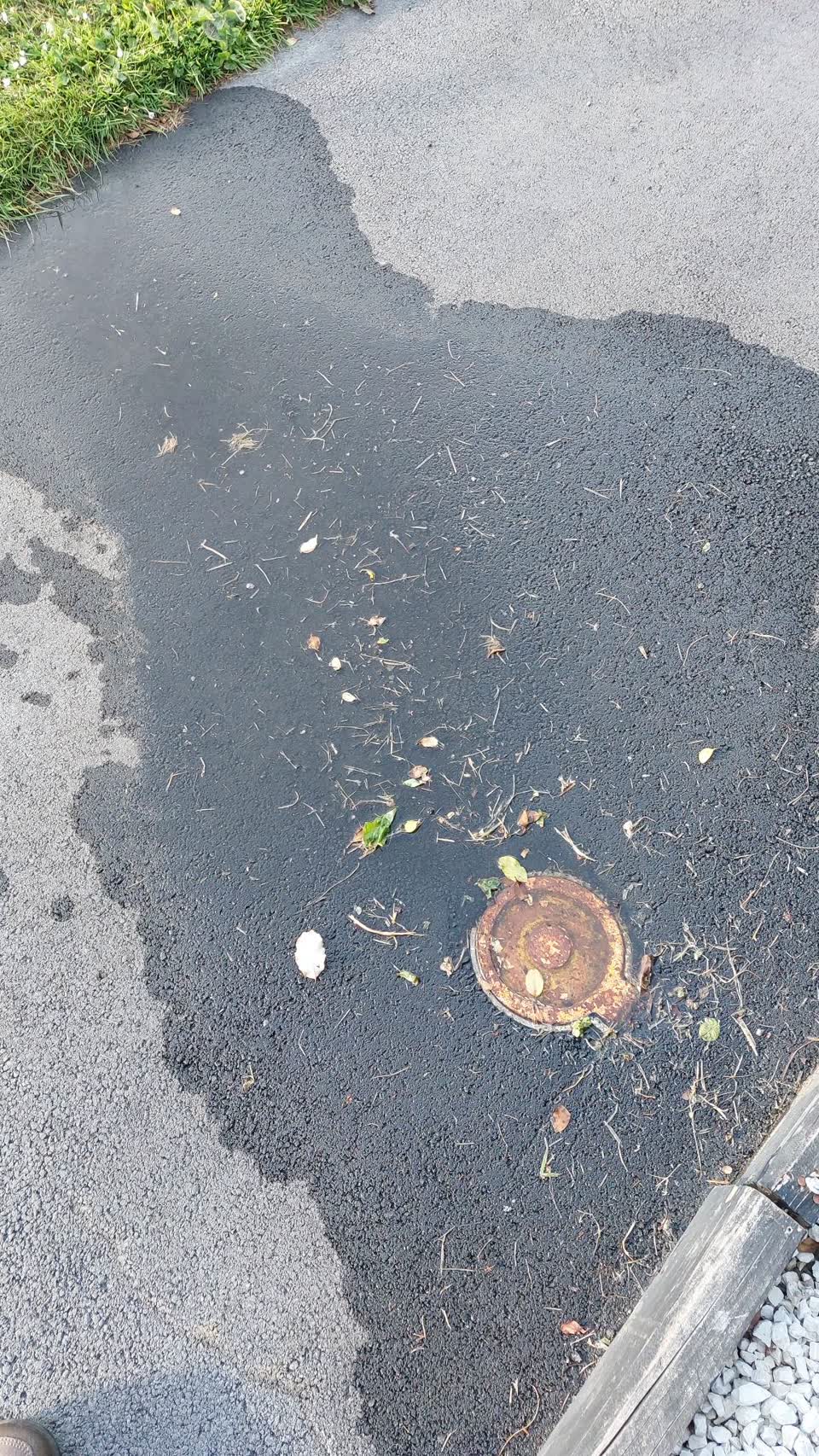 The photograph attached to this water leak report