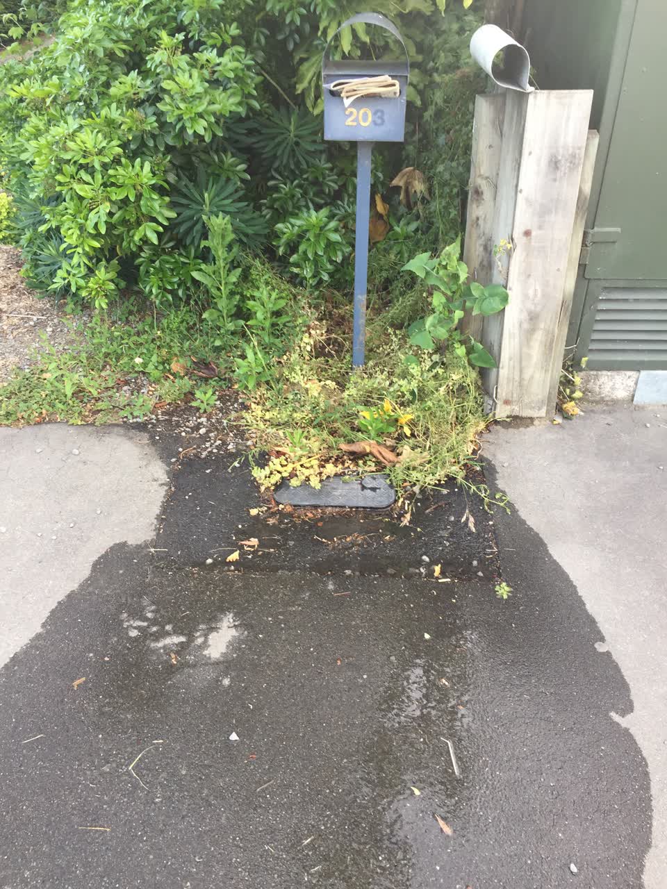 The photograph attached to this water leak report