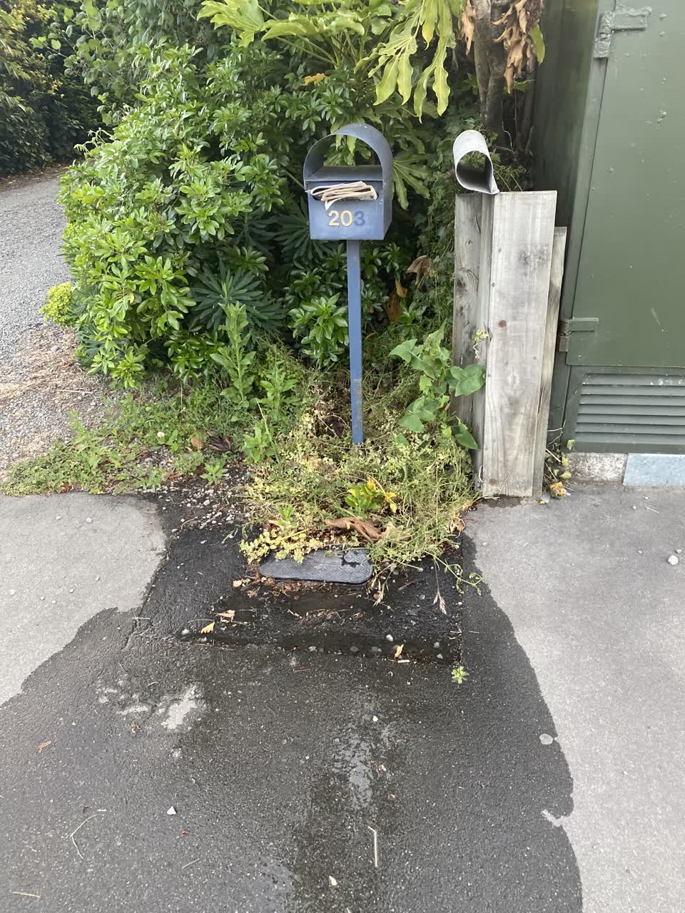 The photograph attached to this water leak report