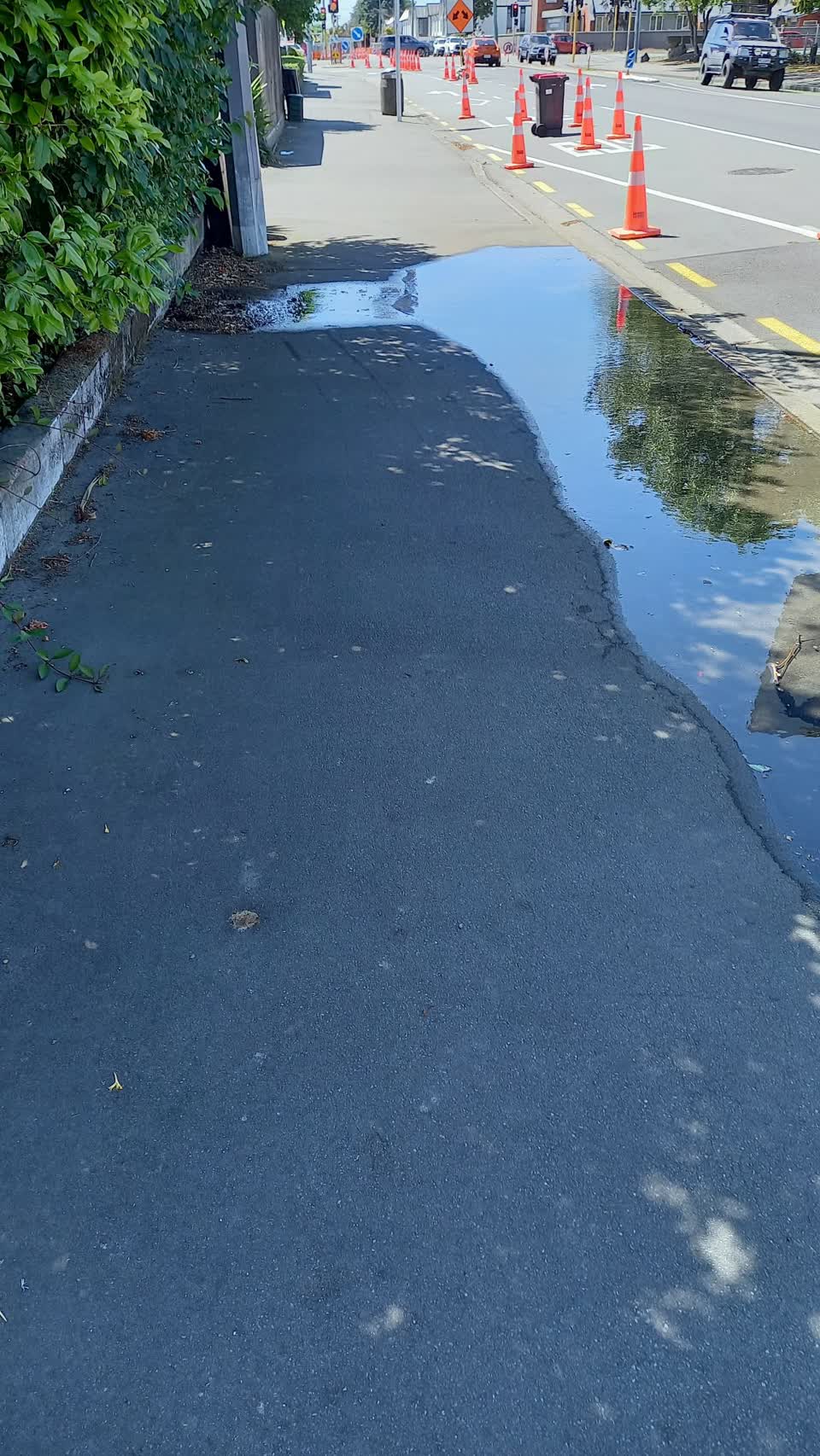 The photograph attached to this water leak report