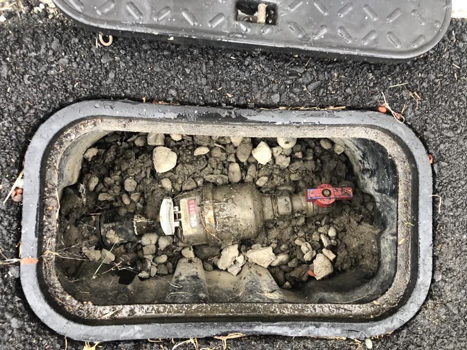 The photograph attached to this water leak report