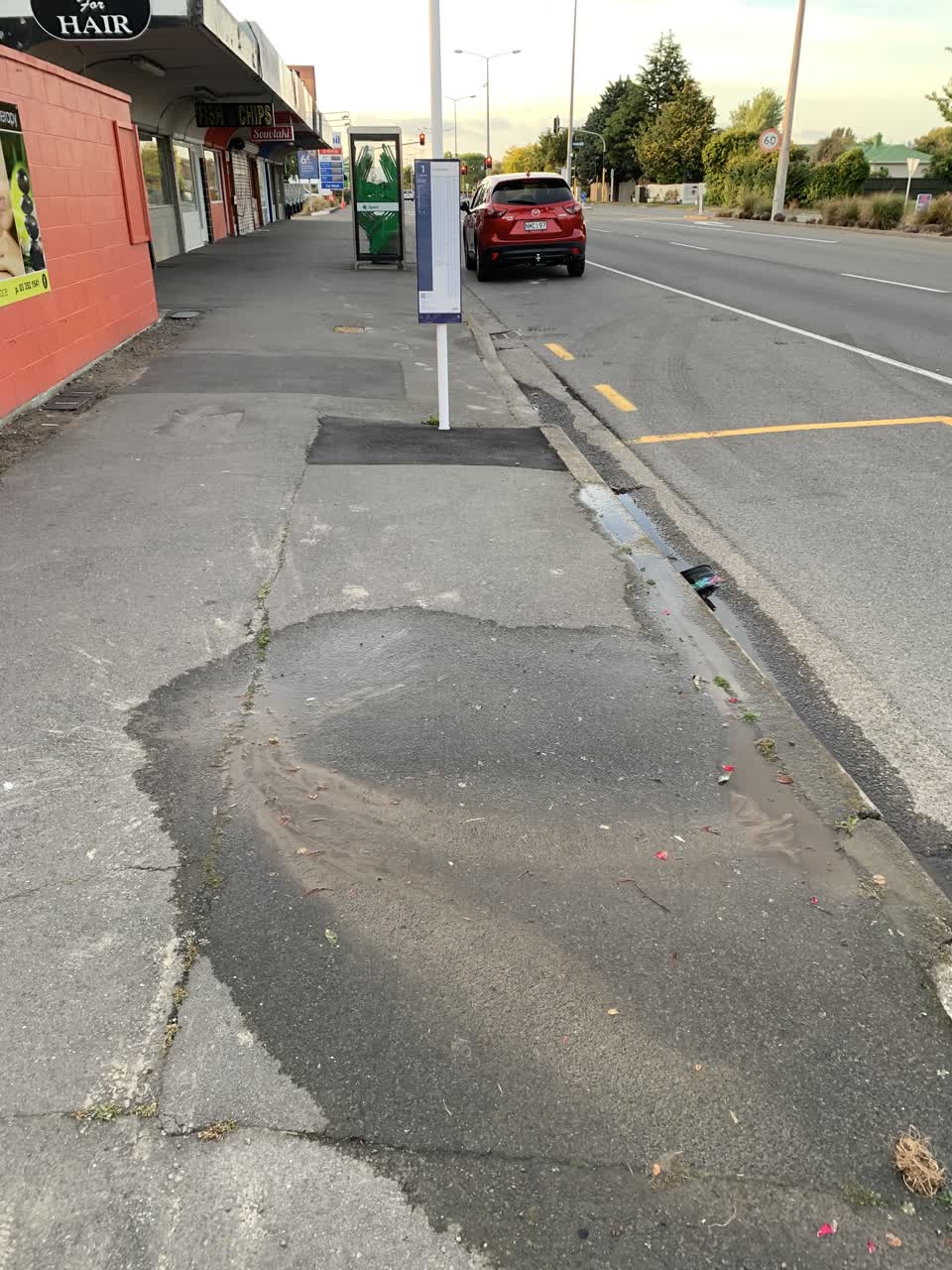 The photograph attached to this water leak report