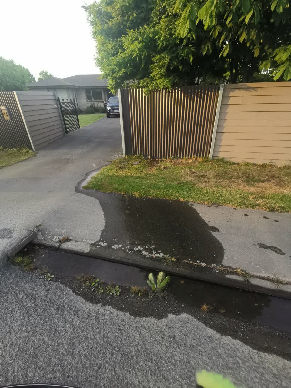 The photograph attached to this water leak report
