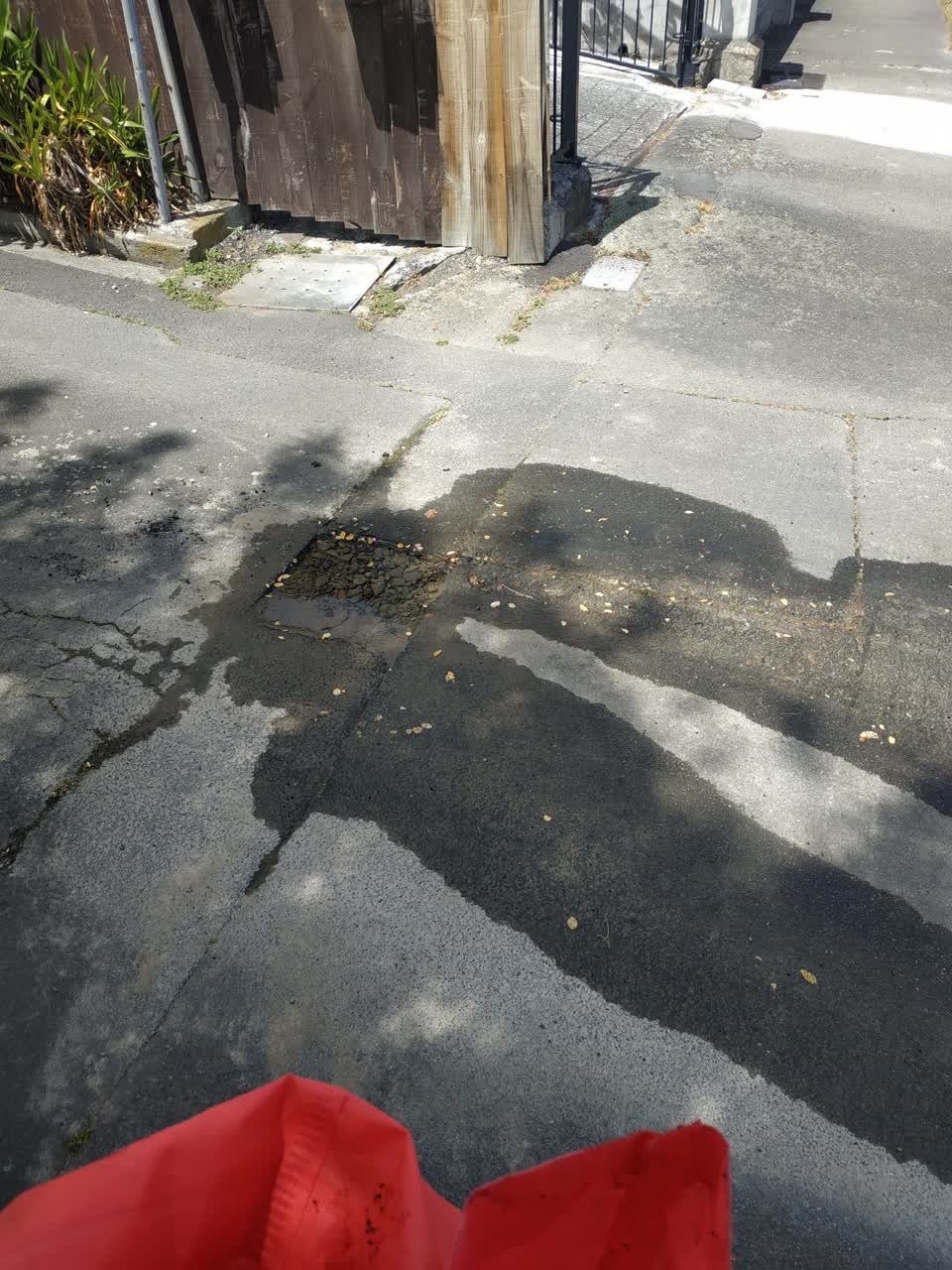 The photograph attached to this water leak report
