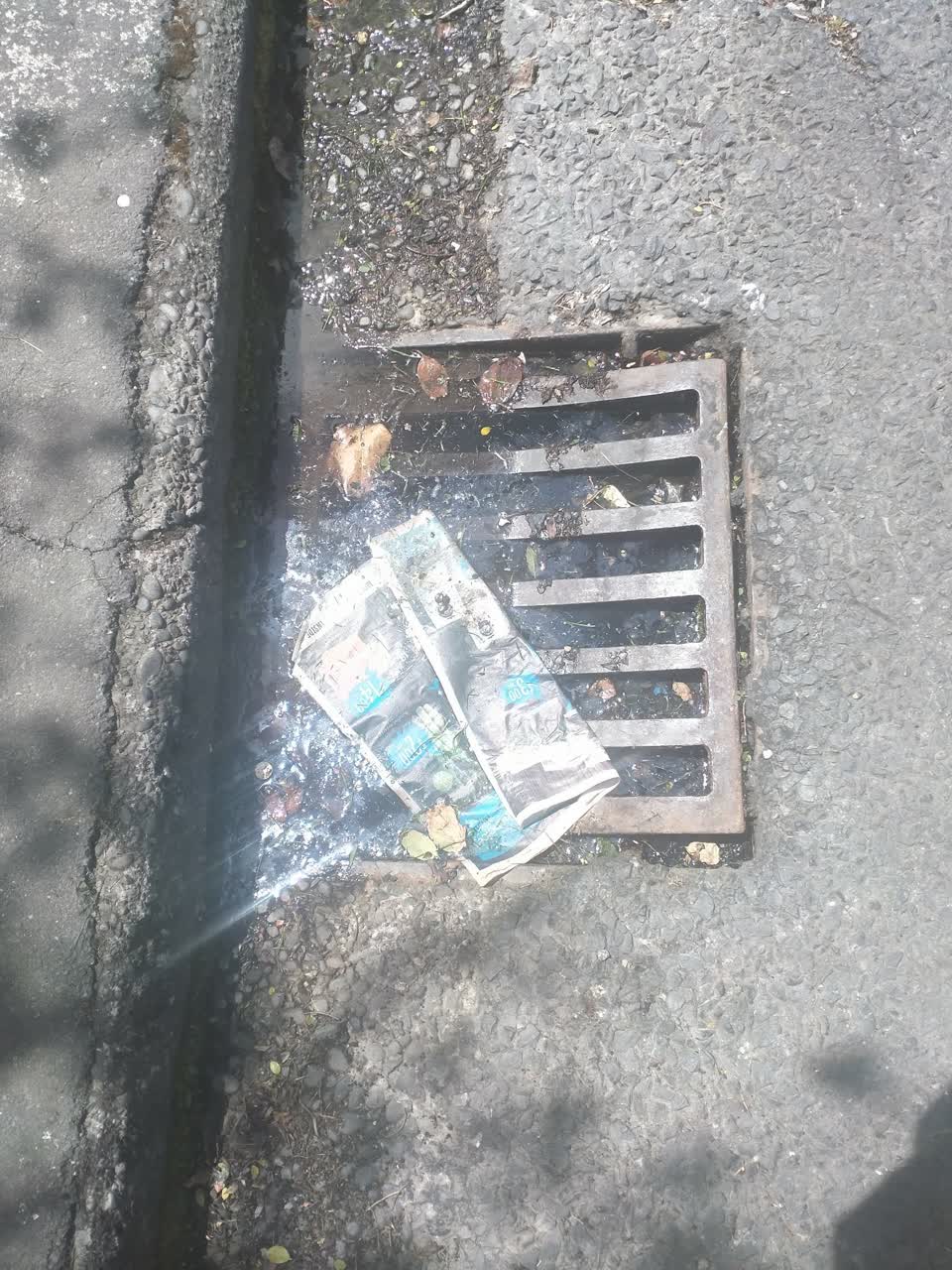 The photograph attached to this sewer - leak / blockage report