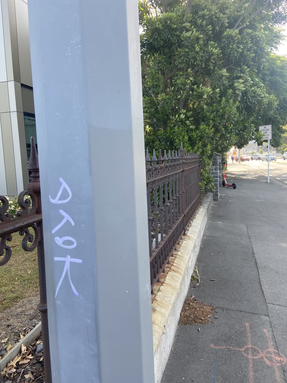 The photograph attached to this graffiti report
