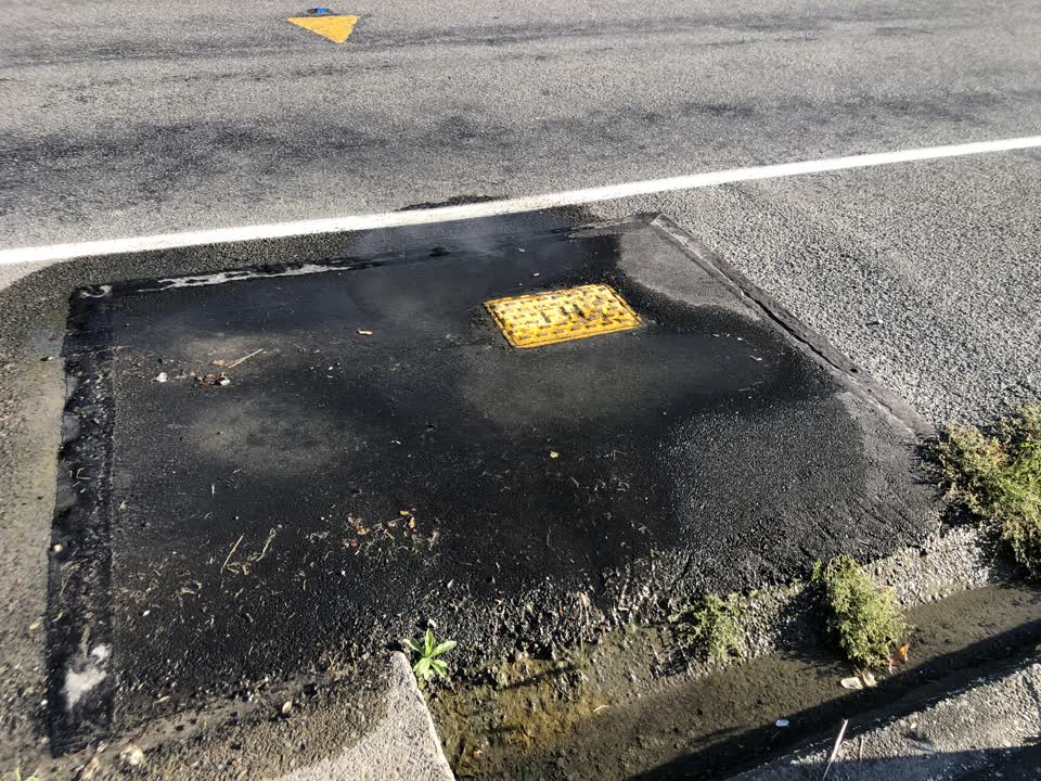 The photograph attached to this water leak report