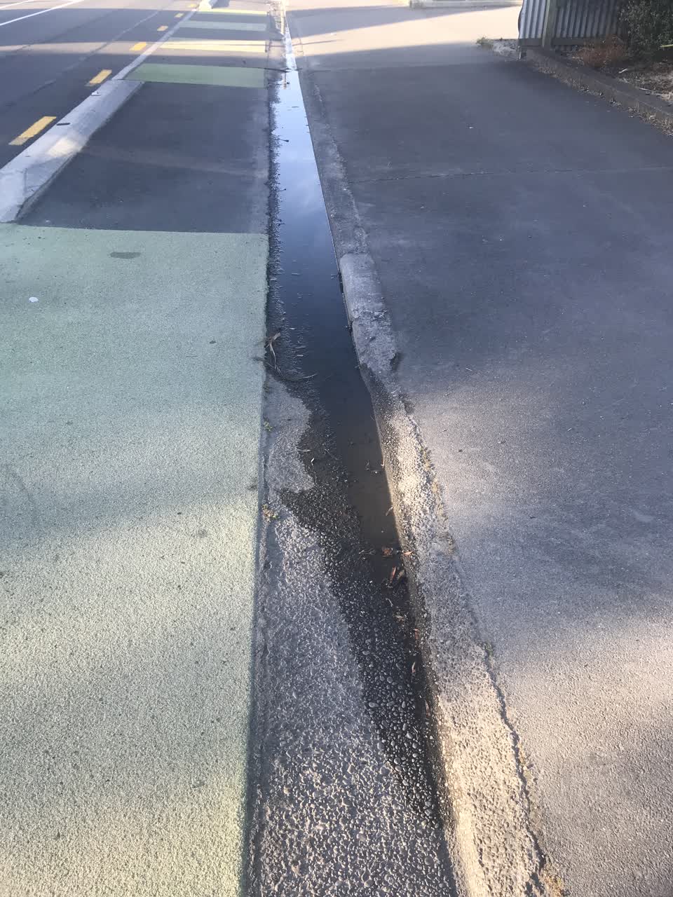 The photograph attached to this water leak report