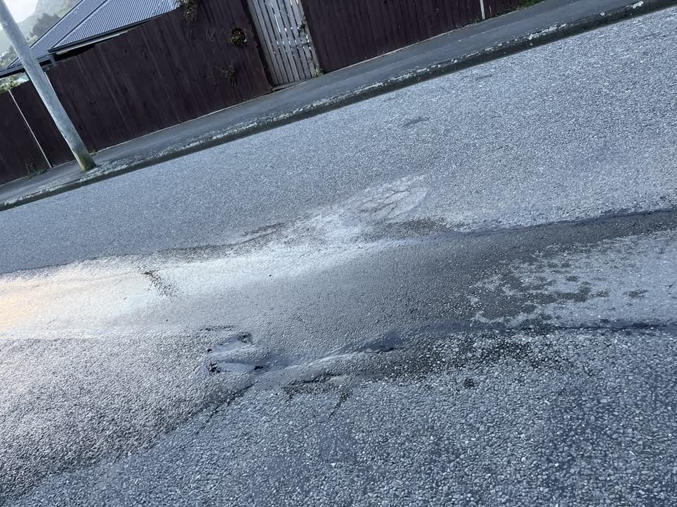 The photograph attached to this water leak report