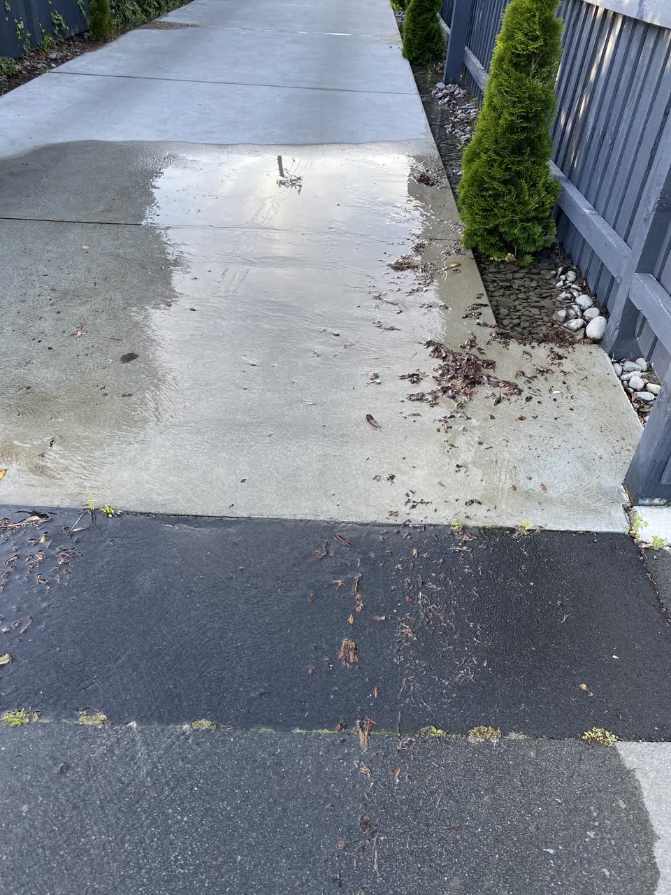 The photograph attached to this water leak report