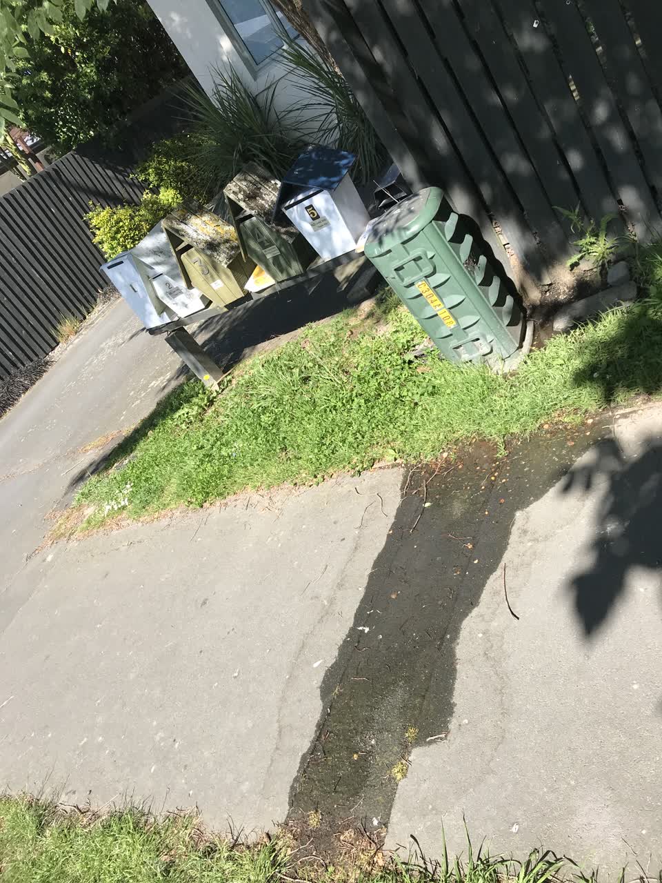 The photograph attached to this water leak report