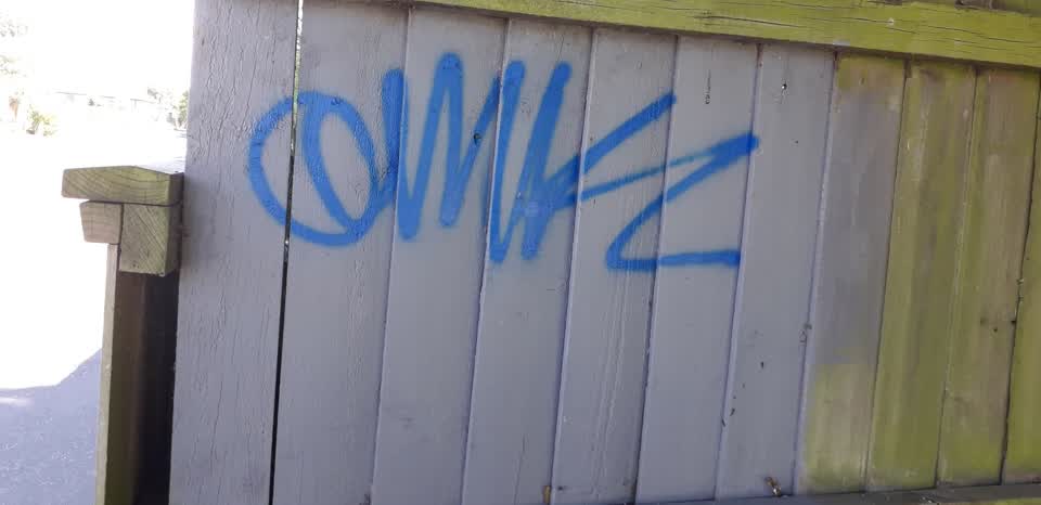 The photograph attached to this graffiti report