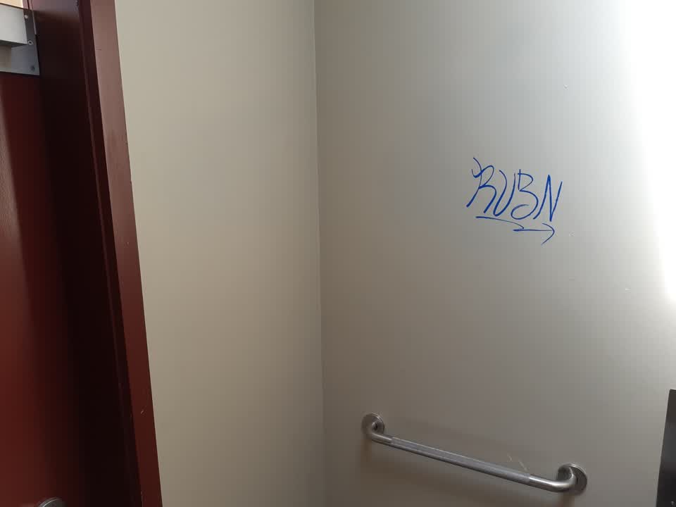 The photograph attached to this graffiti report