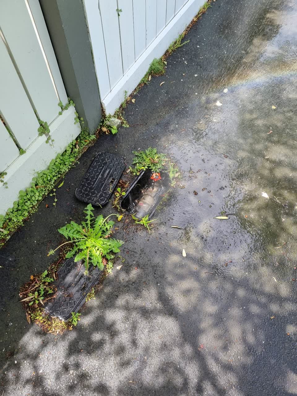 The photograph attached to this water leak report