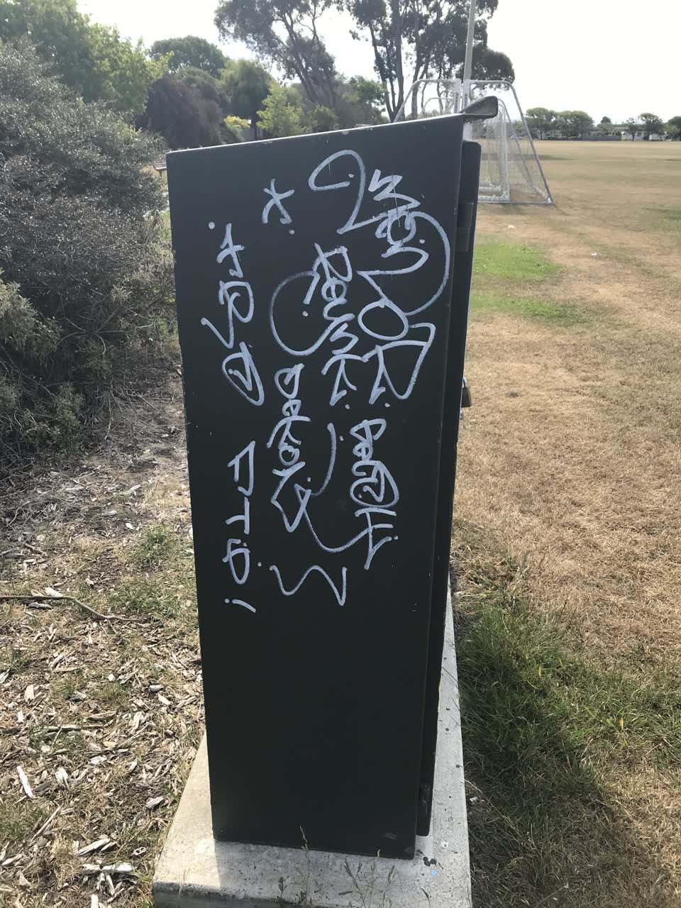 The photograph attached to this graffiti report