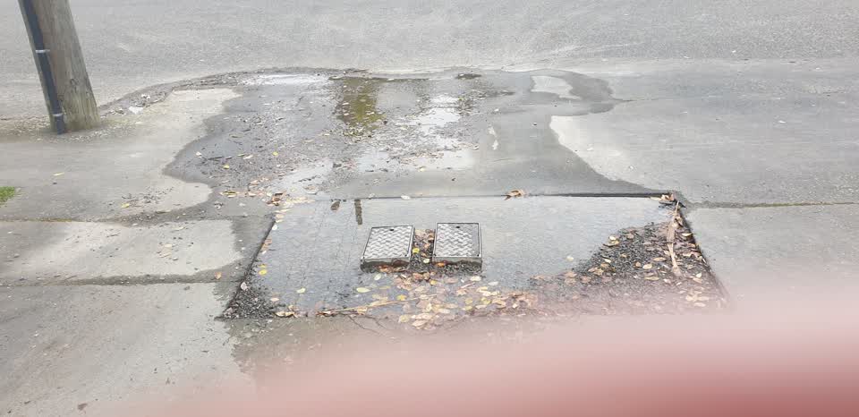 The photograph attached to this water leak report