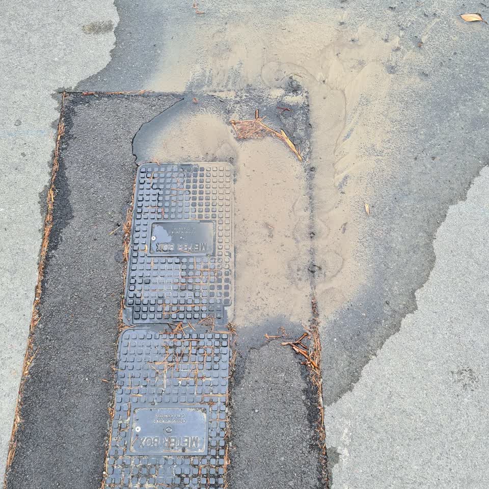 The photograph attached to this water leak report