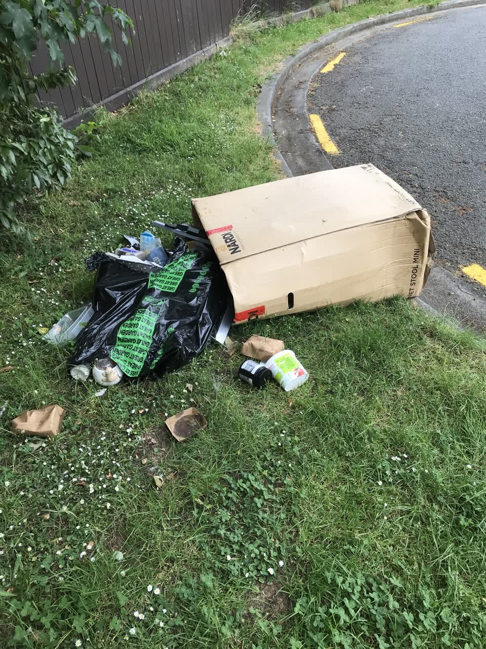 The photograph attached to this rubbish/recycling report